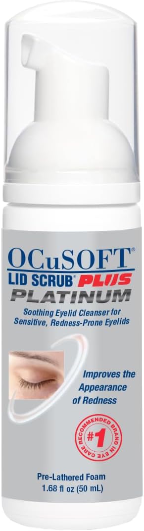 OCuSOFT Lid Scrub PLUS Platinum Foaming Eyelid Cleanser โ 50 mL Foam Pump