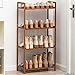Étagère À Chaussures en Bambou À 4 Niveaux, Organisateur De Stockage D'étagère À Chaussures sur Pied D'entrée pour Salle De Bain De Bureau À Domicile, Étagère À Plantes,50cm