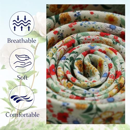 Image of Floral Ties Skinny Tie for Men, Cotton Mens Neckties for Weddings | 2.56'', floral, slim, soft and comfortable, men's neckties for casual, business, party, daily, dating