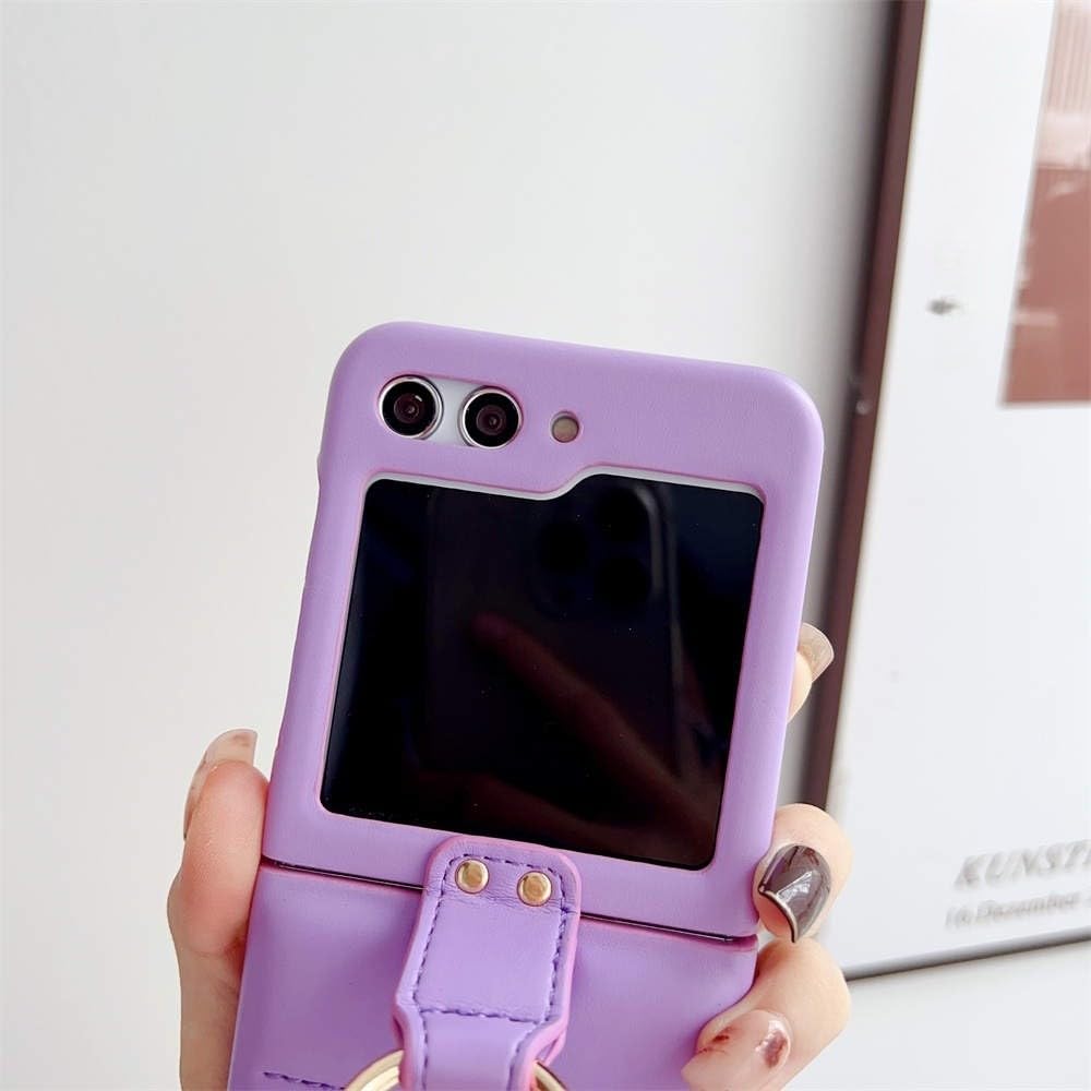 Custodia con anello opaco per Samsung Galaxy Z Flip 3, 4, 5, 5G, colore: azzurro cielo, per Samsung Z Flip 3