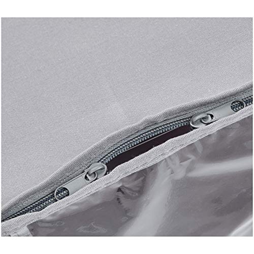 Amazon Basics Canvas Closet Storage Bag with Window and Handles - 23.6 x 17.7 x 11.3 Inches, Gray - Image 8