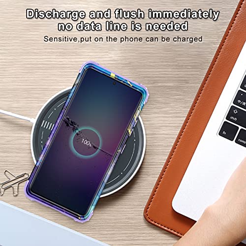 Rancase For Galaxy S21 Ultra 5G Case,Three Layer Heavy Duty Shockproof Protection Hard Plastic Bumper +Soft Silicone Rubber Protective Case For Samsung Galaxy S21 Ultra 5G 6.8 Inch,Purple #TOP4