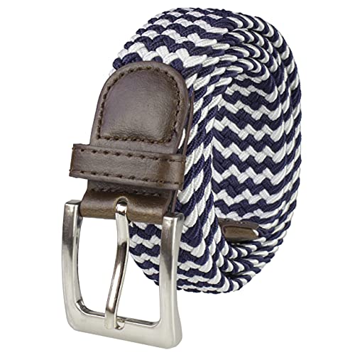 Image of Gelante Canvas Elastic Fabric Woven Stretch Multicolored Braided Belts