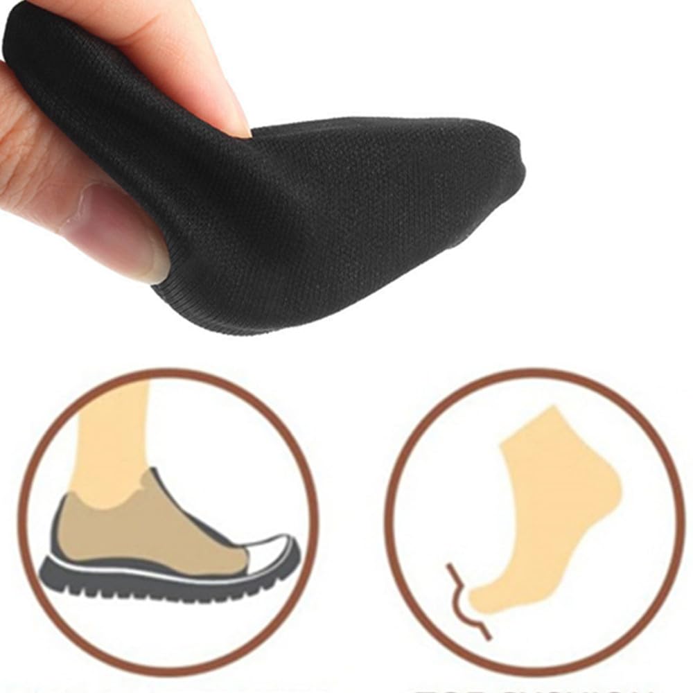2 pares de almohadillas para pies para tacones, de relleno para zapatos, plantillas unisex, transpirables, suaves almohadillas para dedos, reductores de zapatos, cojines para talón, apto para la