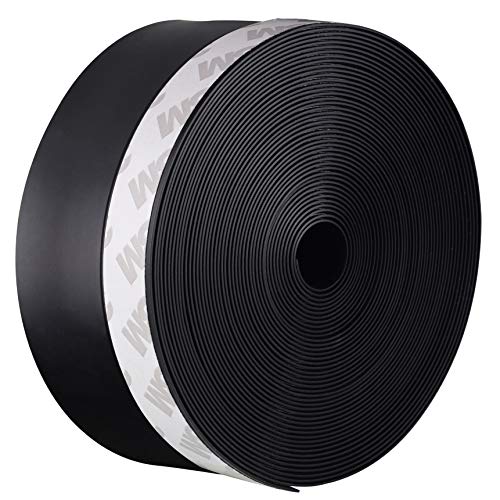 LLPT Silicone Seal Strip 2.2 x 26 Feet Black Weather Stripping Tape with Foam Adhesive for Door Sealing Window Gap to Block Cold or Hot Air Leaking in Room Keep Out Mosq Bug(WB226)