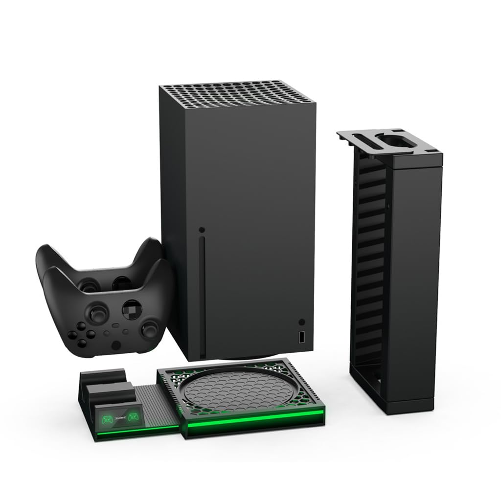 X Controller Charging Dock Twin Station & Storage Disc Bracket Console Stand Game Rack Storage Organizer