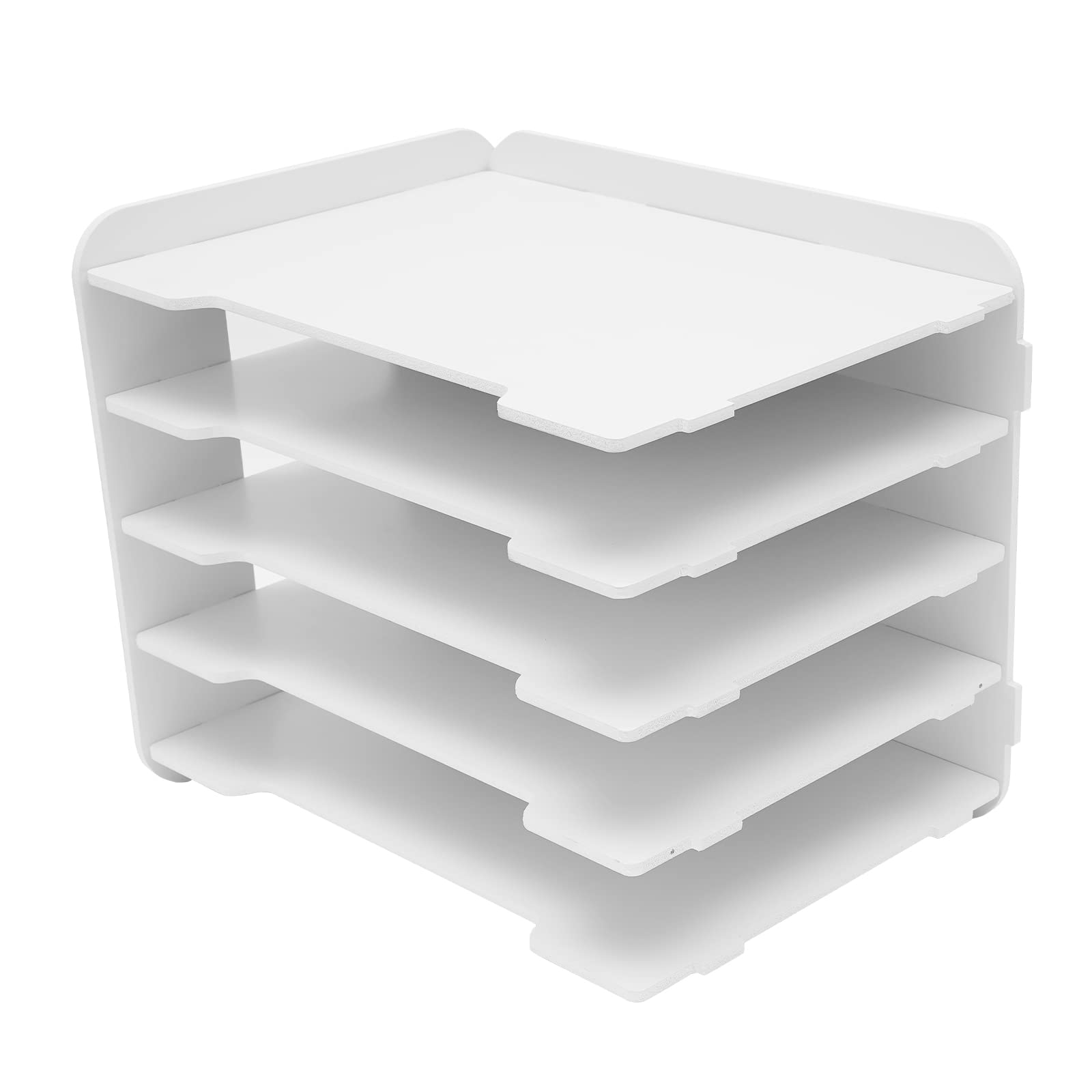 5 compartimentos organizadores para escritorio, compartimentos apilables, bandeja para cartas A4, escritorio, organizador de documentos, escritorio, compartimentos para oficina, escuela, hogar