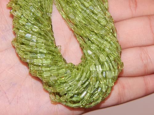 Péridot en perles rectangles 3mm pour créer votre bracelet d'été bohème