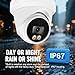 Real HD 6MP Add-On Full Color Night Vision Dome IP Camera for IP NVR Systems, with Visiable White Lights, 105° Viewing Angle, Outdoor, Compatible with Ⲏіk NVR, NDAA Compliant