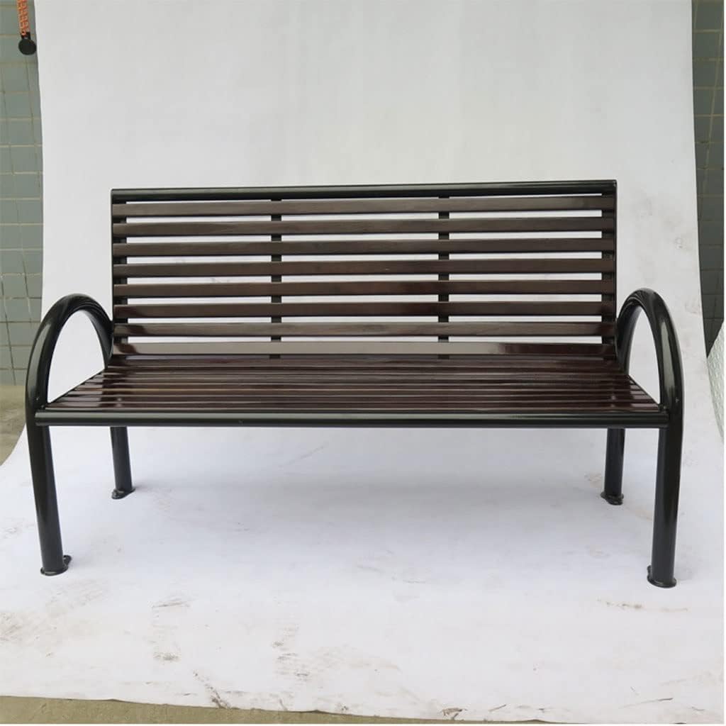 Patio Benches for Outdoors Park Back Bench Outdoor Leisure Metal Iron Community Viewing Seat Suitable for Courtyard Garden Garden Benches for Outdoors