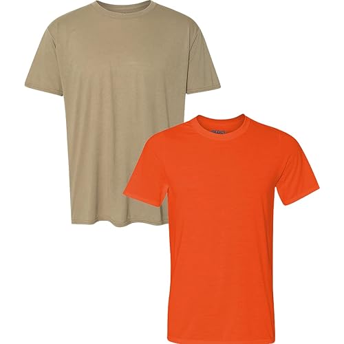 Gildan Men's Moisture Wicking Polyester Performance T-Shirt, 2-Pack