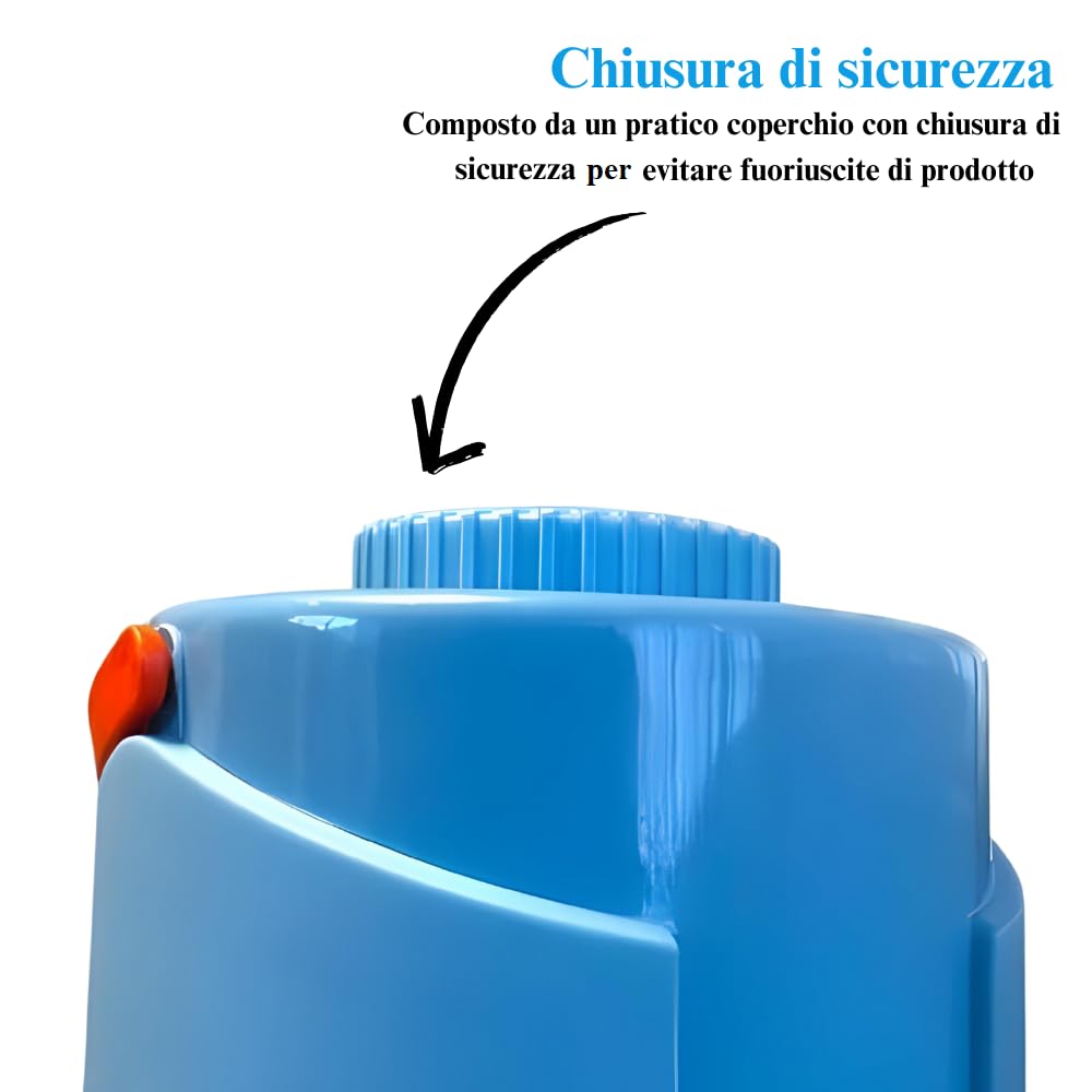 Paluplus Thermos Dispenser Termico Portatile con Rubinetto, Misura 29,3x27x27,5 cm e Capacità 5,6 Litri, Contenitore con Chiusura di Sicurezza e Maniglia, per Bevande Fredde e Calde, Made Italy -659