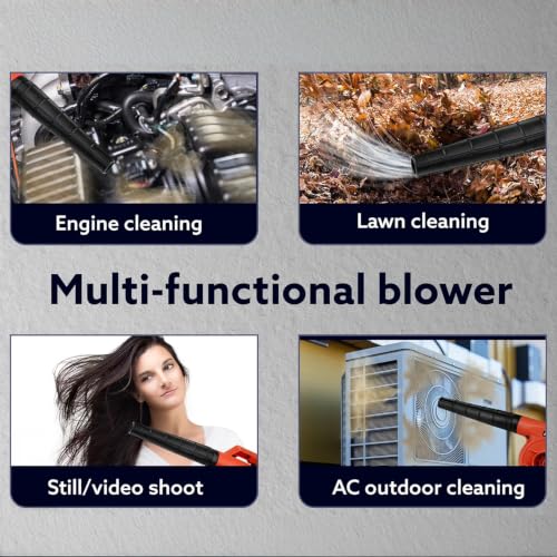 Image of TuRbOgLaSs CaR Blower (Anti-Vibration) Unbreakable Plastic 600 W 16000RPM 90 Miles /Hour Electric Air Blower Dust PC Cleaner Forward Curved Air Blower