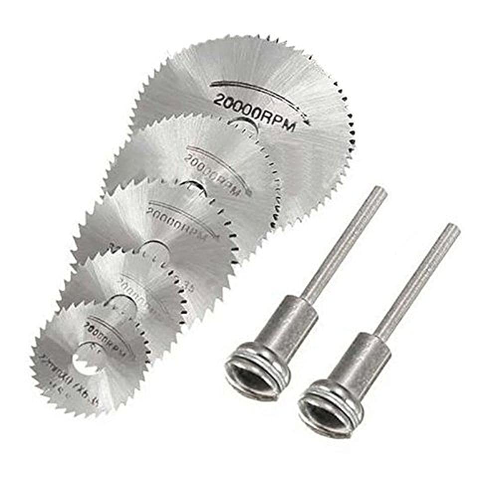 Diy Crafts 10583 7206 Wood Cutting Saw Blade Disc Mandrel Set, Blade Disk, Multicolor, 7 Piece 2