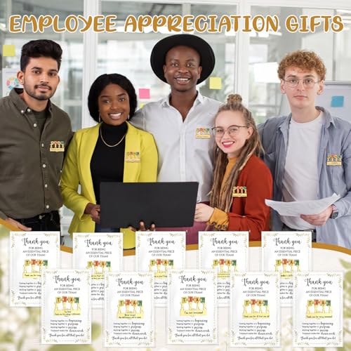 Image of 20 Pack Employee Appreciation Gift Bulk, TEAM Pin, Assorted Styles | Puzzle Piece Enamel Pins, with Inspirational Cards, Recognition Motivation Gifts for Employees Volunteers Coworker Staff