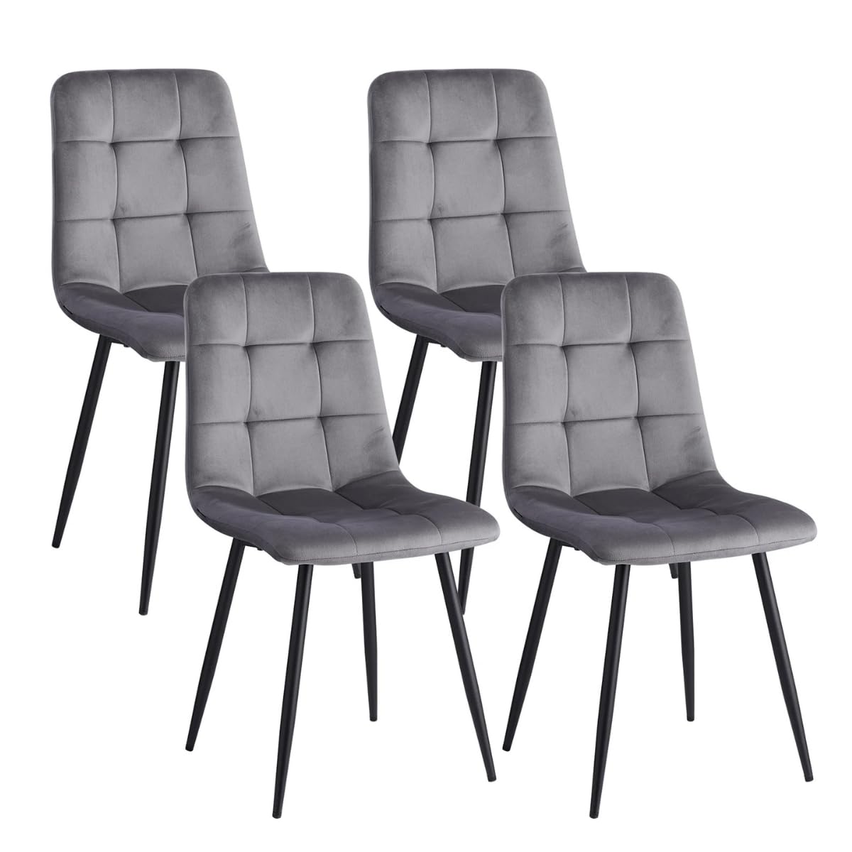 Chaises de salle à manger en velours gris pour sublimer votre cuisine ou salon
