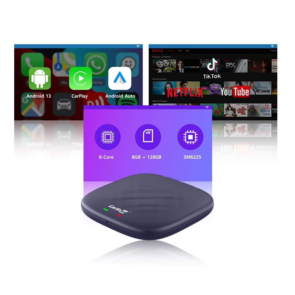 Amazon.com: CarlinKit CarPlay Ai Box Magic Box Android 13.0 System