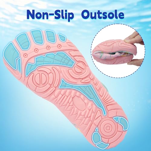 Image of Kids Water Shoes Boys Girls - Wide Toe Box Quick Dry Barefoot Shoes Breathable Non Slip Aqua Athletic Sneakers for Swim Beach Pool Kayak Hiking Sand Walking Travel Essentials (Little Kid /Big Kid)