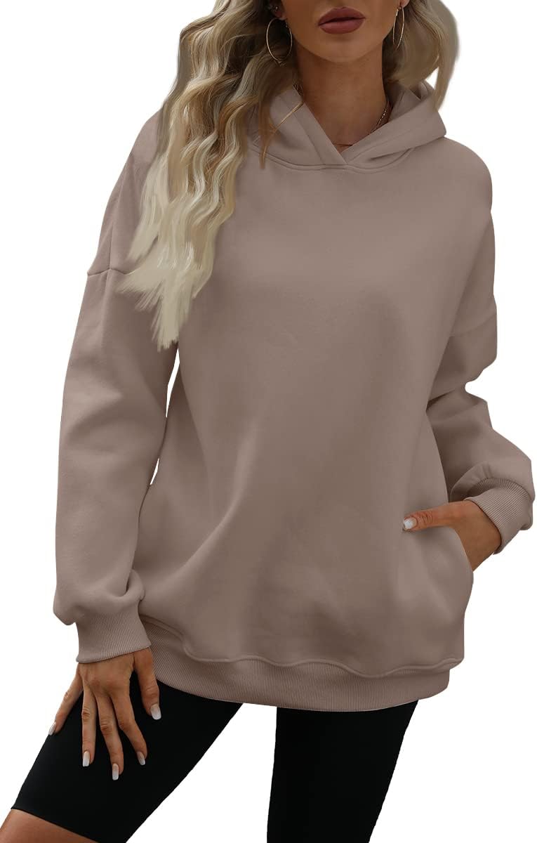EFAN Women's Oversized Hoodies Fleece Hooded Sweatshirts Casual Long Sleeve Pullover Loose Lightweight Fall Clothes
