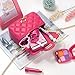 LJCTULY Kids Purses for Girls, Hot Pink Purse with Pearl Handle, Toddler Heart Crossbody Bags, Kids Handbag with Chain Strap, Birthday Gifts for Girls