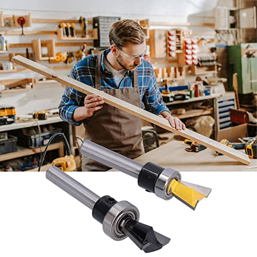 2-teiliges Schwalbenschwanz Fräser Set, 1/4 Zoll Schaft, 1/2 und 5/8 Zoll Schnittdurchmesser, Holzbearbeitungswerkzeug mit Lager