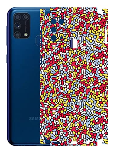 Image of AtOdds - Samsung Galaxy M31 Mobile Back Skin Rear Screen Guard Protector Film Wrap (Coverage - Back+Camera+Sides) (Beans)