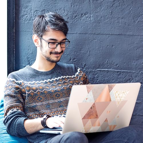 Image of Galaxsia Triangle Pattern Top+Wrist Pad Vinyl Laptop Skin /Sticker /Cover Upto 15.6 Inches Laptops Laminated-Removable-HD Quality Compatible for Hp-Dell-Sony-Lenovo-Asus etc.(15x10 Inches)