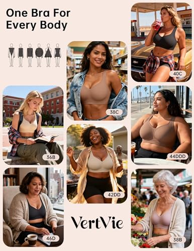 Image of Vertvie Jelly Bras for Women No Underwire Minimizer Support