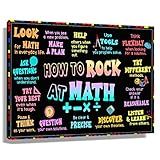 How To Rock At Math Poster Decorative Paintings for Bedroom Picture Art for Bathroom Giclee on Canva
