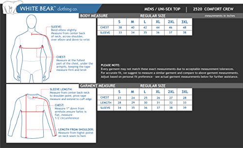 White Bear Clothing Co. Heavyweight Polyester Fleece Comfort Crew Neck Style 25202