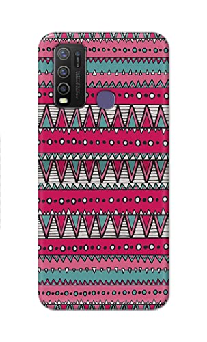 Image of Printed Hard Back Cover Case for Vivo Y50 Back Cover (Geometric Vintage Pattern) -1803