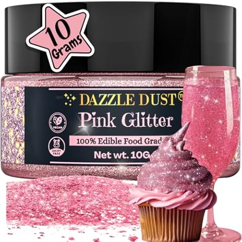 Dazzle Dust Pink Edible Glitter Cover