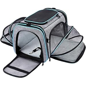 Howsehold Expandable Pet Carrier for Cat, Kittens, Puppy extendable cat carrier – Travel Friendly with fleece bed