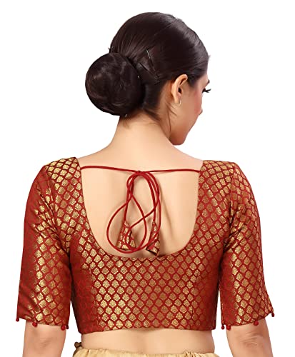 Image of Studio Shringaar Women's Polyester Elbow length sleeves Blouse