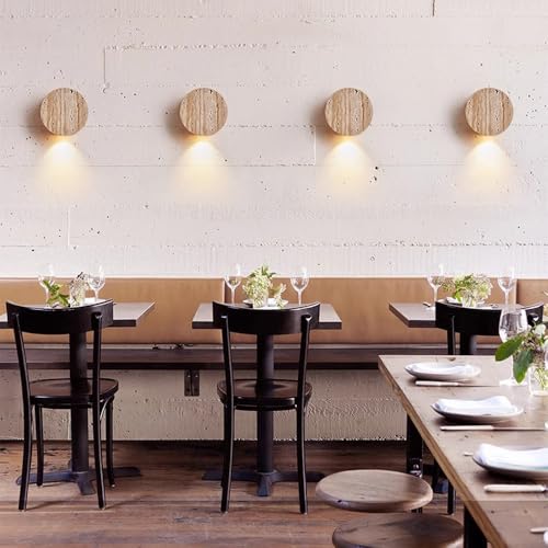 Lámpara de estilo industrial moderno para iluminar pasillos oscuros con travertino 7