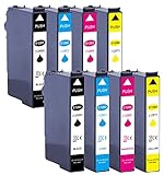 Lieferumfang: 8er Multipack alternative Druckerpatronen 2x Black kompatipel für Epson T1281 XL Druckerpatrone 2x Cyan kompatipel für Epson T1282 XL Druckerpatrone 2x Magenta kompatipel für Epson T1283 XL Druckerpatrone 2x Yellow kompatipel für Epson T1284 XL Druckerpatrone