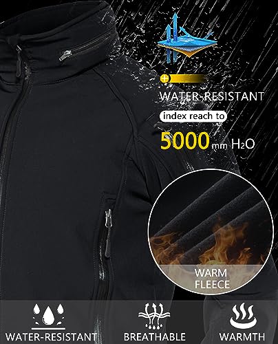 TACVASEN Men's Special Ops Military Jacket Water Resistant Windproof Tactical Winter Zip Up Rain Coat Hunting Outdoors - Image 5