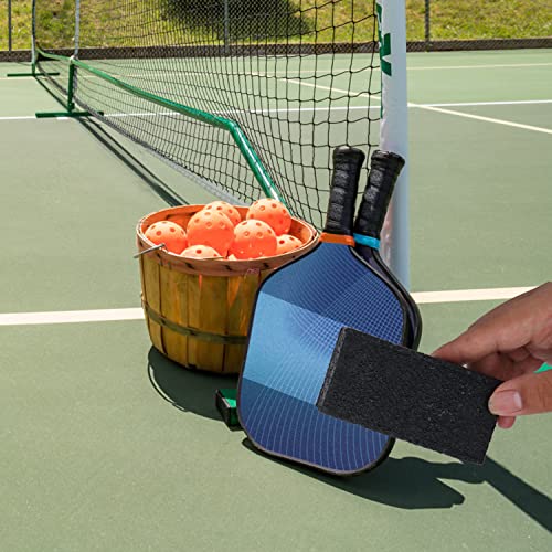 2pcs Effaceur de Pagaie pour Pickleball, Dépoussiérant pour Pickleball Raquette en Fibre de Carbone Caoutchouc Nettoyeur de Pagaie pour Pickleball Nettoyage des Résidus et de la Saleté (Noir)