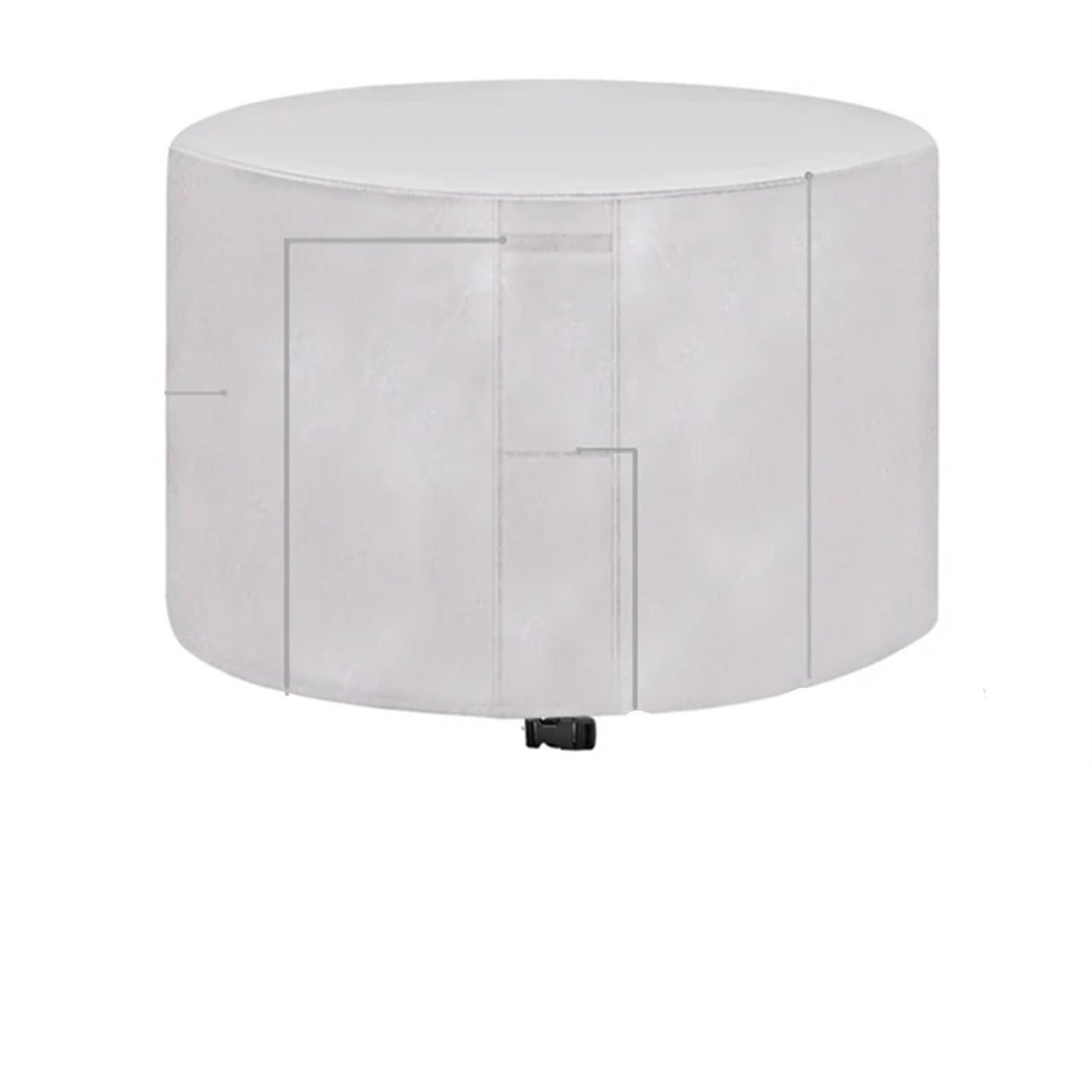 Iuvyta 420D-Silver Garden Furniture Cover 420D Heavy-Duty Round Table Cover – Outdoor Patio Furniture Protector(,120X75cm)
