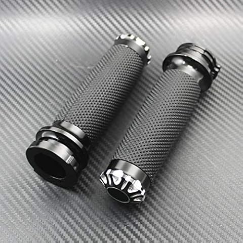 HDBUBALUS Motorcycle Handlebar Grip 1" 25mm CNC Fit for Harley Touring Dyna Softail Sportster XL883 Cover