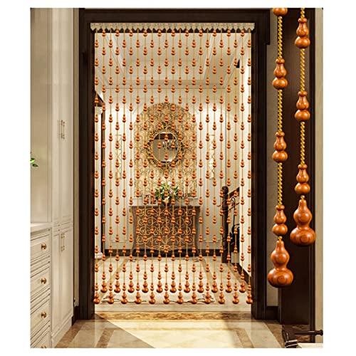 Stile: le tende per porte in stile classico possono rendere la casa più elegante. Le tende con perline sono realizzate in legno massello. Legno massello naturale di alta qualità, la dimensione delle particelle è uniforme, colore brillante, non sbiadisce facilmente, di lunga durata.