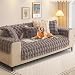 SHANNA Felpa Conejo Funda Sofa Chaise Long 1 2 3 4 Plazas Protector Cubre Sofa, 2023 Nueva Manta de Sofá Antideslizante Universal, Funda de Sofa Súper Suave para Sala de Estar (Gris, 90 * 240 cm)