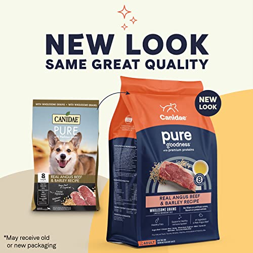CANIDAE Pure Limited Ingredient Premium Adult Dry Dog Food, Angus Beef and Barley Recipe, 4 Pounds CANIDAE Pure Limited Ingredient Premium Adult Dry Dog Food, Angus Beef and Barley Recipe, 4 Pounds