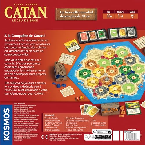 Asmodee - Catan - Kosmos - Jeu de Plateau stratégique Mondial - Jeux de société - Famille/initié - Dès 10 Ans - 3 à 4 Joueurs - 60 à 120 Min - Version française