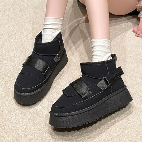 Amazon | [WOOYOO] ムートンブーツ 中綿 スノーブーツ レディース 雪靴 冬用 厚底 ゆったり 短靴 雪対策 ハイカット あったかい  ショートブーツ 脚長 履きやすい 撥水加工 防滑 衝撃吸収 ウォーキング 室外 通勤 普段履き 22.5 cm | ブーツ・ブーティ [WOOYOO] ムートンブーツ ウインターブーツ レディース 中綿 ハイカット 冬用 暖かい 防寒 ストラップ 柔らか ショートブ