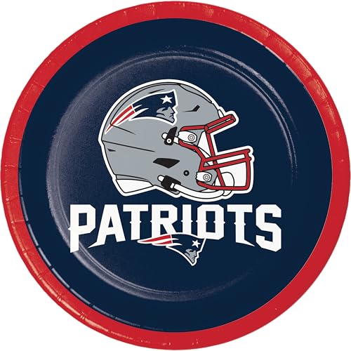 Trendware New England Patriots Dessert Plates 48 ct Officially Licensed