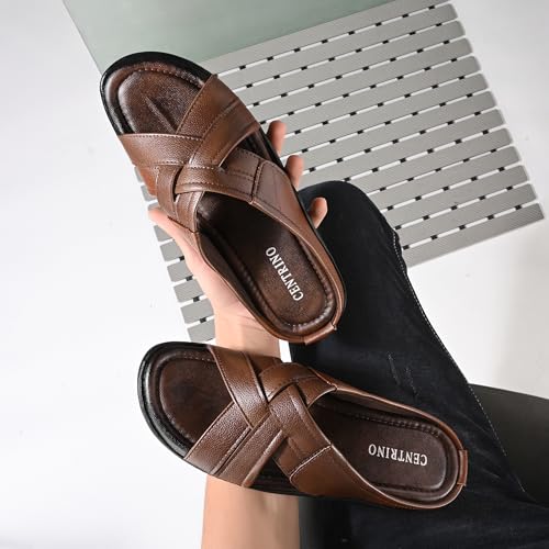 Image of Centrino Sandal for Men | Grip Insole for Stability | Modern Look with Straps | Comfortable Footwear (9772)