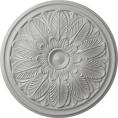 Image of Ekena Millwork CM22BOFRF Bordeaux Ceiling Medallion, 22 5 /8 OD x 1 3 /4 P, Frost
