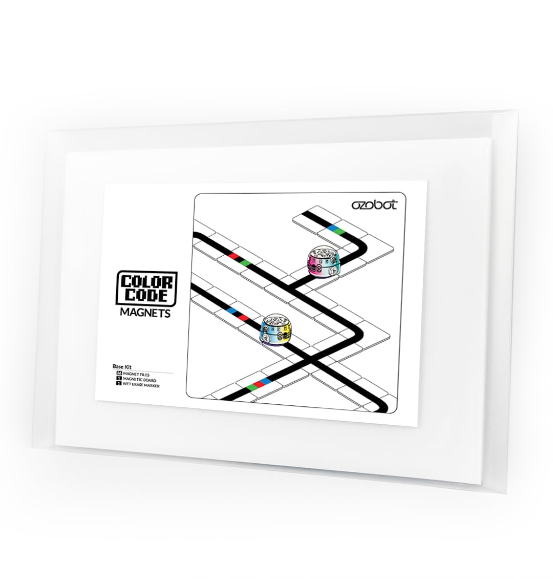 Ozobot Color Code Magnets Base Kit: Interactive Coding Learning Tool for Kids Ages 3+, Enhances Logic & Problem-Solving Skills, Classroom Education, 36 Tiles, Evo Required Not Included