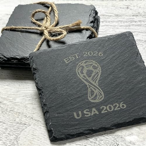 Image of MONKEY SUN 60 Pack 4 x 4 Inch Gorgeous Black Slate Stone Coasters Bulk Square Slate Stone Cup Coaster for Drink Bar Kitchen Home, Handmade Natural Rough Edge, Set of 60